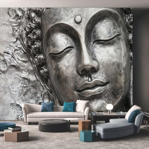 Generisch Tapete 3D Fototapete Buddha-Statue 3D 200 x 140 cm Vliestapete Wandbild Fototapeten, Vlies Tapeten Wandtapete Schlafzimmer, Wohnzimmer, TV Hintergrund Wand Moderne Wanddeko &KUM555