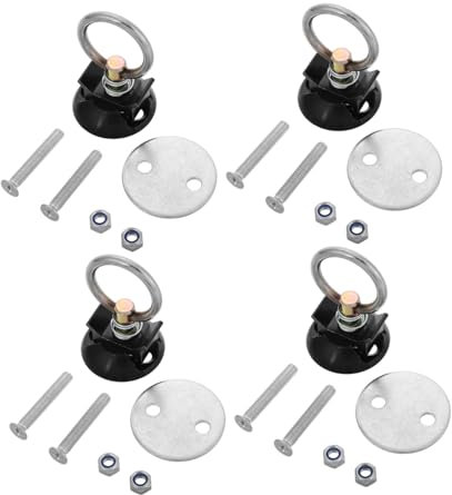 GETAJGHSD 1 Set Schienenbefestigungsösen Ankermontagesatz Zum Anschrauben Rundanker Rundanker Zurranker Rundanker Schnellverschluss Zurranschraubensatz Zum Anschrauben