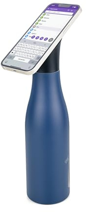 Troika thermal bottle MagSafe drinking bottle MagSafe with magnetic closure as smartphone holder STAND BY ME with 550 ml capacity, food-safe, made of stainless steel, bue