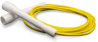 Hybrid Rope - | Adjustable Jump Rope for Cardio, Freestyle, HIIT & Tricks – Lightweight & Tangle-Free (White/Yellow)