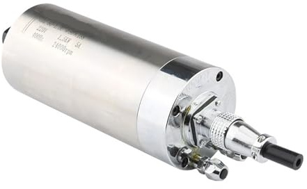 Broche CNC 1,5 kW ER11, moteur de broche refroidi par eau Φ80x188 24000 tr/min for routeur CNC, travail du bois et sculpture Roulements puissants(80x213mm)