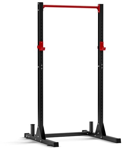 Ultrasport Unisex-Erwachsene Power Fitness Multifunktionales Rack für effektives Ganzkörpertraining, Massive Stahlkonstruktion, Schwarz/Rot, Extra breit