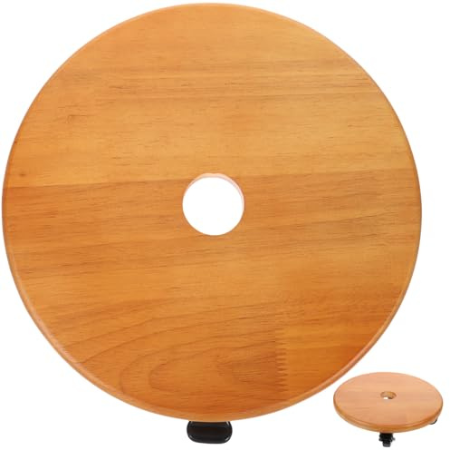 TOBBOMEY Holz Blumenständer mit Universalrollen Mobiler Blumentopfwagen 28cm Pflanztopf Transporter für Drinnen und Draußen