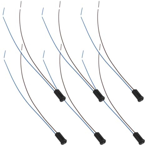 STAHAD Lot de 6 Douilles G4 en Plastique pour Lampe LED Basse Tension Fil Ptfe Résistant la Chaleur, Support Lampe Miniature Solide pour Éclairage Domestique et Projets DIY