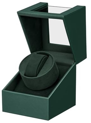 Mcbazel Automatik Uhrenbeweger 1 Uhr aus PU-Leder, Leiser Watch Winder für Automatikuhren – Uhrenbeweger mit Japanischem Motor