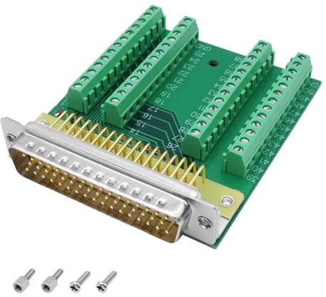 XMSJSIY DB50 D-SUB 50 Pin Stecker Lötloser Verbinder Serial Adapter | DB50 Breakout Board Terminal Block Adapter für SPC CNC industrielle Steuerungssignalprüfung