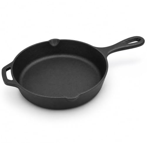 WINSOME Pre Seasoned Cast Iron Skillet | (30 cm) Heat-Retaining Cast Iron Frying Pan with Dual Handles | Skillet Pan with Pouring Lips | Cast Iron Pan for BBQ, Chops, Fajitas & Steaks