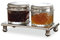 LOBERON Dosen 2er Set Aiton, inkl. passendem Tablett, mit Rautenschliff, Aufbewahrung, Tischaccessoires, Küchenutensilien, Glas, Messing, klar/silber
