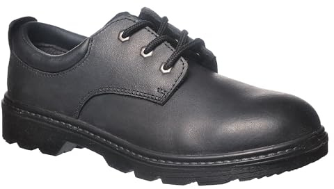 Portwest FW44 Steelite Thor Shoe S3 Full Grain Leather Steel Toe Midsole Water Resistant Slip Oil Fuel Resistant Dual Density PU TPU Safety Footwear