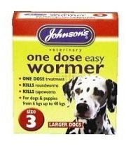 Johnsons Easy One Dose Wormer Size 3 for Dogs