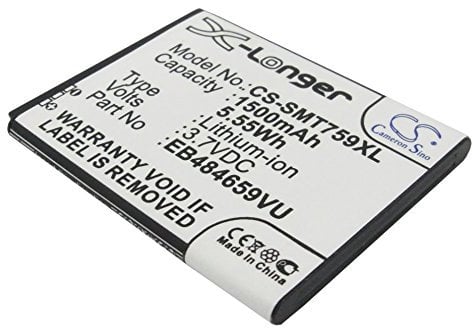 Battery for Samsung Galaxy Wonder, 3.7V, 1500mAh, Li-ion