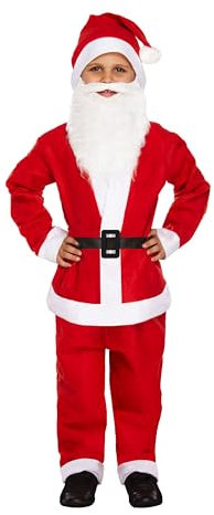 Kinder Jungen Santa Weihnachtsmann Krippe Kostüm -10-12 Jahre