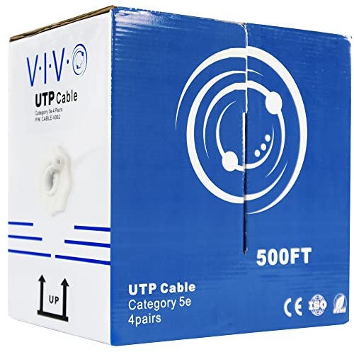 VIVO 152m Bulk Cat5e, CCA Ethernet Cable, 24 AWG, UTP Pull Box, Cat-5e Wire, Indoor, Network Installations, Gray, CABLE-V002