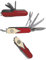 Coltello a serramanico tascabile stile VW Bulli, Retrò, 10 funzioni, coltello multifunzione., Rosso/Beige