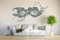 INDIGOS UG - Wandtattoo Wandsticker Wandaufkleber Aufkleber - Hibiskusblüte - Hibiskus - 80cm x 31cm grau - Büro Wohnzimmer Hotel Küche Dekoration