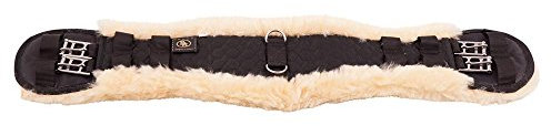 BR Sattelgurt Dressur anatomisch+ Schafpelz Farbe: schwarz/Natur Länge: 70