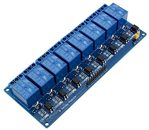 DollaTek Tarjeta de expansión de módulo de relé de 8 Canales y 5 V CC para Arduino Raspberry Pi DSP AVR PIC Arm