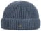 LIERYS Costa Dockermütze Herren - Wintermütze aus Schurwolle - Made in Germany - Strickmütze in One Size (53-59 cm) - Herrenmütze mit Umschlag - Dockercap Herbst/Winter Denim One Size
