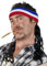 Balinco Vokuhila Kopfband mit Haaren Stirnband Hillbilly Headband Prollperücke perücke Proll Perücke Pimp (Schwarz)