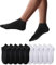 YouShow Sneaker Socken Herren Damen 10 Paar Kurze Halbsocken Quarter Baumwolle Unisex (Schwarz und Weiß, 39-42)