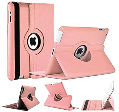 World biz Étui en cuir rotatif à 360° pour iPad Air 3 2019 3ème génération et iPad Pro 10.5 2017, housse avec fonction veille/réveil automatique A1701/A1709 (or rose)