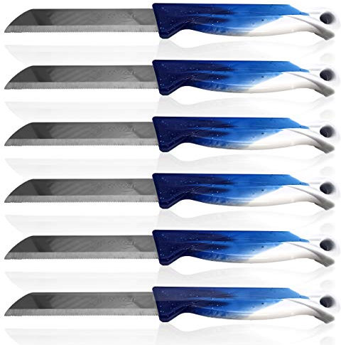 Solingen Obstmesser Schälmesser Gemüsemesser Allzweckmesser Edelstahl Messer rostfrei Küchenmesser Tafelbesteck Messerset Alltagsmesser 150er Set Blau