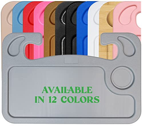 lebogner Steering Wheel Tray, Car Food Trays for Eating, Laptop, Tablet, iPad Or Notebook, Hook On Auto Steering Wheel (Steering Wheel Tray, Grey)