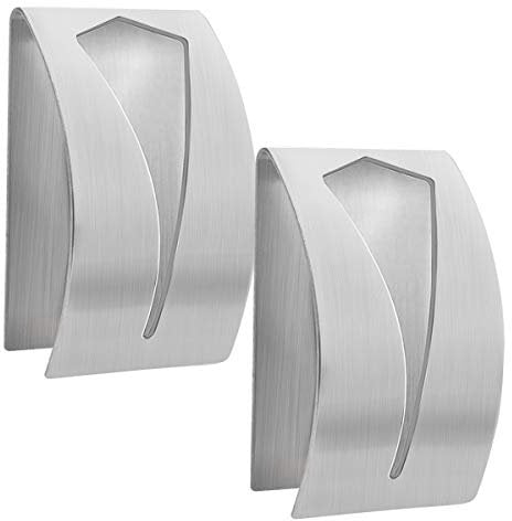 Dokapv Set de 2 Colgador Trapos Cocina Toalleros Baño de Pared Acero Inoxidable Toalleros gancho Colgador Toallas para Toallas Adhesivos