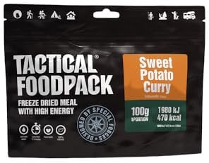 Tactical Foodpack Süßkartoffel-Curry - Gefriergetrocknete Mahlzeiten I zum Verzehr bereit I MRE I Survival I Outdoor Nahrung I Trekking Nahrung I Expedition I Office