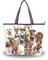 MyDaily Damen Tote Schultertasche Cute Dogs Handtasche, mehrfarbig, Large