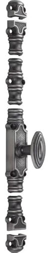 Crémone de fenêtre type 43ST Bros Jean - À bouton - Fer patiné - Hauteur 145 mm