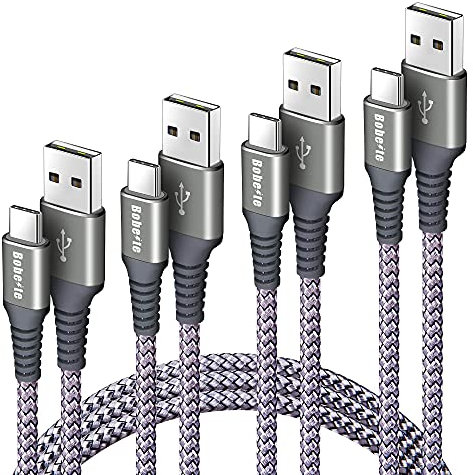 USB C Charger Cable [4pack,1M+2M+2M+3M],USB A to Type C Charger Cable Fast Charging Lead For Samsung Galaxy S22 S23 S24 S25 S21 S20 Ultra S10 S9 S8 Plus,Note 20/10/9/8,Huawei P60/P50/P40/P30/P20