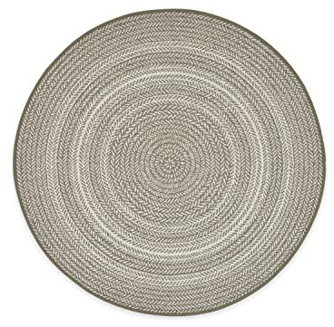 Domdeco In- und Outdoor-Teppich Rund - 120x120cm - Stilvoller Teppich für Innen- und Außenbereich - Taupe-Beige