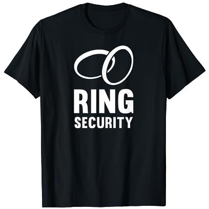 Ring Security Ringträger Jungen Damen Feier Hochzeit T-Shirt