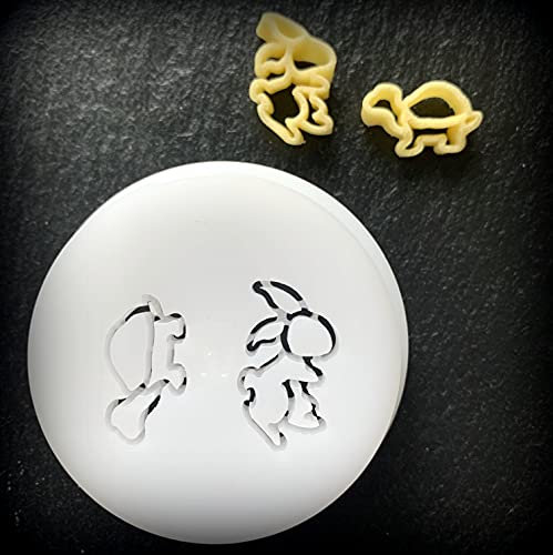 BNN - Avance/Serie 7000 - Herz Love Tiere - Pasta Disc kompatibel mit Philips Pasta Maker Avance/Serie 7000 (Schildkröte & Hase)