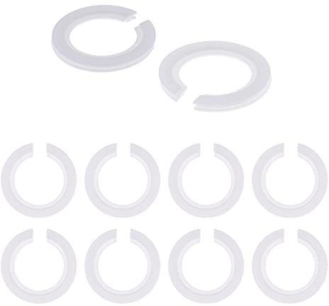 DBOO E27 auf E14 Lampenschirm-Ring-Konverter aus Kunststoff, 10 Stück Lampenschirm-Reduzierring-Adapter Unterlegscheibe 42 mm auf 29 mm zur Unterstützung von Lampenschirm mit Duplex-Ringfassung