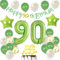 Grün 90. Geburtstag Dekoration - Tortendeko für Frauen und Männer - Party Deko Set für 90 Jahre