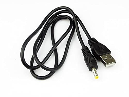Abuycs 5V 1A USB 2.0 to 4.0mm x 1.7mm DC Barrel Jack Charger Power Cable Adaptor 80cm/ 200cm Black (4mmx1.7mm) (80)