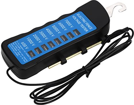 Fence Voltage Tester, Electric Fence Tester Fault Finder Neon Electric Fence Voltage Tester Horse Max 600V - 7000V GK503B Multi Light Voltage Detection Portable for Farm Supply Fencing