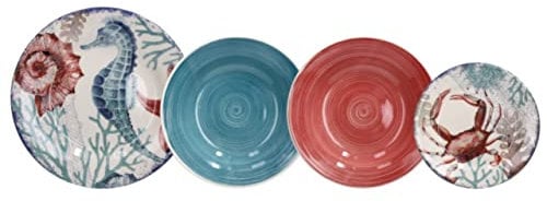 Tognana Aquarium, Servizio Piatti per 6 persone, 18 Pezzi, Stoneware, Multicolore