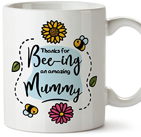MUGFFINS Mummy Mug - in English - Thanks for Beeing Amazing - Funny Gift - Ceramic 11oz Mug