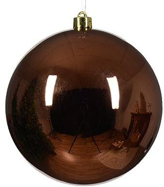 Weihnachtskugel Kunststoff 14cm x 1 Stück Christbaumkugeln bruchsicher Espressobraun lederbraun - Schokobraun - kastanienbraun - kupferbraun - Zimt