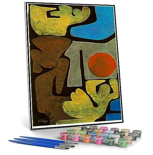 Malen nach Zahlen Kits für Erwachsene und Kinder, Park der Idole, Gemälde von Paul Klee Arts Craft für Heimdekoration