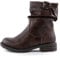 Toocool Stivaletti donna biker bassi motociclista casual fibbia Scarpe stivali G527 [39,Marrone]