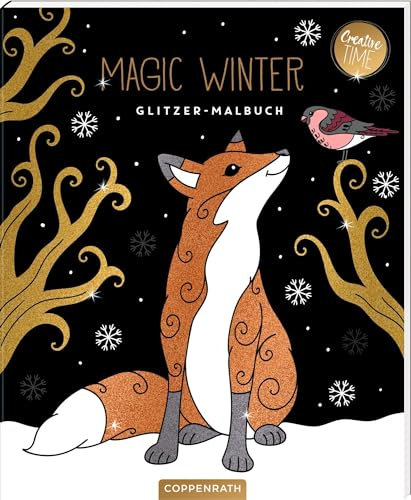 Glitzer-Malbuch: Magic Winter: Kreatives Ausmalen – 30 Motive mit übermalbarem Glitter