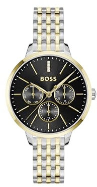 BOSS Multi Zifferblatt Quarz Uhr für Damen Kollektion Symphony LE mit Zweifarbiges Edelstahlarmband - 1502783