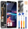 Écran LCD pour Samsung Galaxy S8 G950F SM-G950F LCD Display pour Samsung S8 Remplacement Écran Tactile Digitazer Assemblée avec Réparation Kit (Noir avec Cadre)
