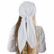 JIEYAO Quadratisches Satin-Kopftuch für Damen, 35 Großes Seidenglänzende Einfarbiger Seidentuch Halstuch Bandana Schlaf Haarbandana für Frauen(Weiß)