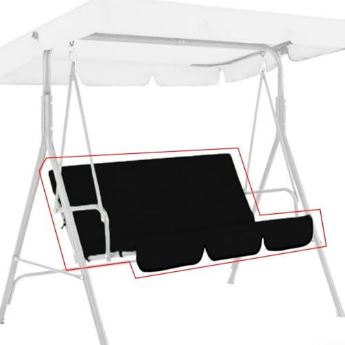 Funda para columpio de exterior de bajo mantenimiento, tela recubierta de plata 190T, 150 x 50 x 10 cm, color verde (negro)