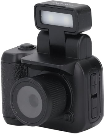 XUMIUZIY Mini Keychain Camera, 2MP 1080P Mini Thumb Camera with Hand Strap Keychain, Micro Video Camera Camcorder with 6 Filters & Flash Light, for Students, Kids (With 128G Memory Card)